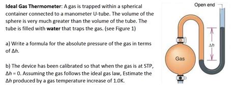 Solved Ideal Gas Thermometer: A gas is trapped within a | Chegg.com