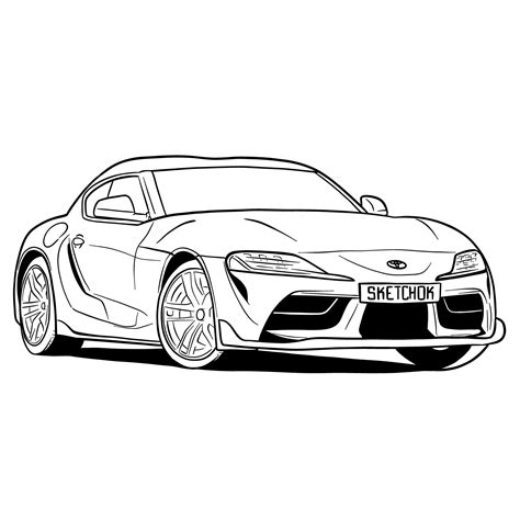 Toyota Supra Drawing Sketch Coloring Page Toyota Supra Classic Images | The Best Porn Website