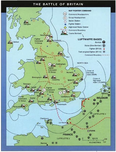 World War 2 Battle Of Britain Map