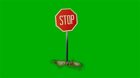 Stop Sign Green Screen