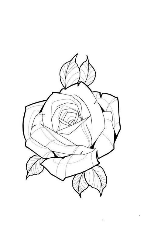 Unusual little rose stencil tattoo that brings good luck Tattoo Stencil ...