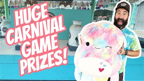 Trying to Win a HUGE Prize at These Carnival Games! - YouTube