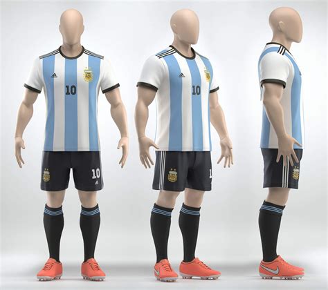 Soccer Team Uniform - Argentina 3D Model by fabiobispo