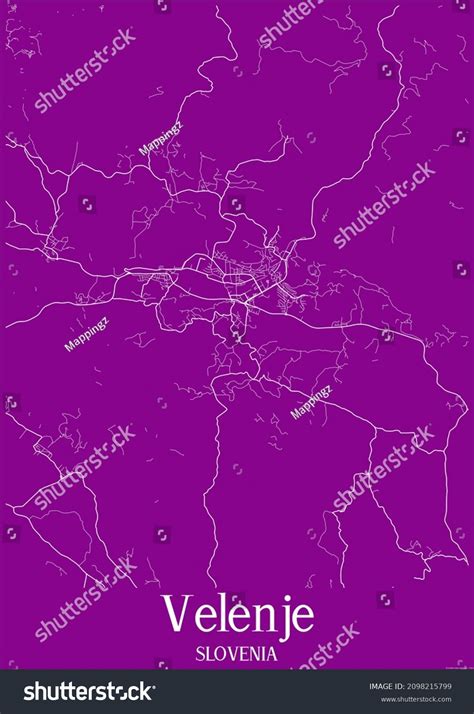 Purple Map Velenje Slovenia Stock Illustration 2098215799 | Shutterstock