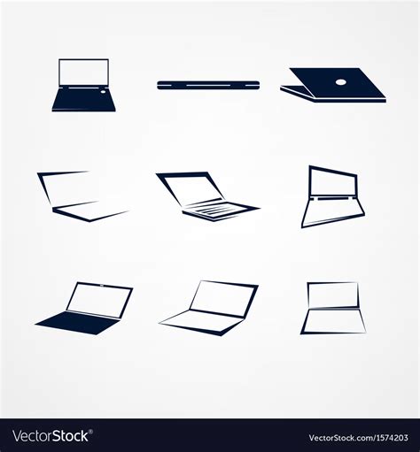 Portable icon set Royalty Free Vector Image - VectorStock