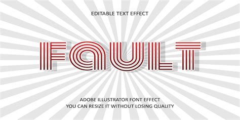 Premium Vector | Fault Text Font Effect