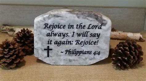 Medium Engraved Granite Stone Bible Quote | Engraved Rock