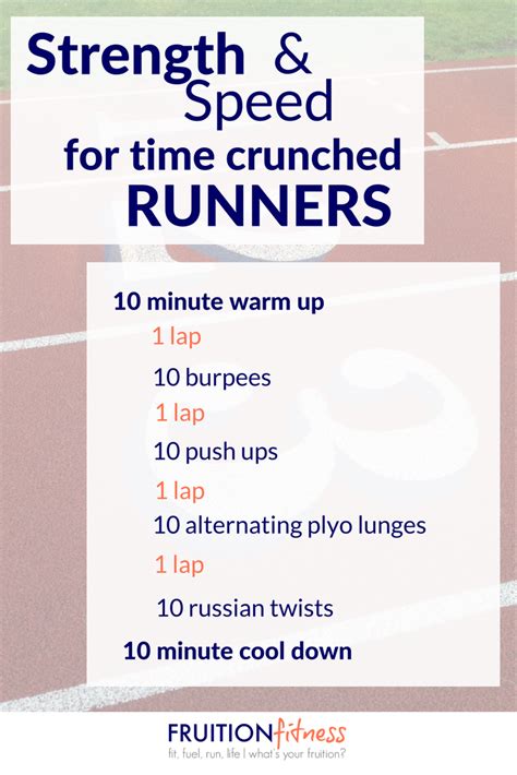 Strength and Speed Workout for Time Crunched Runners - Fruition Fitness