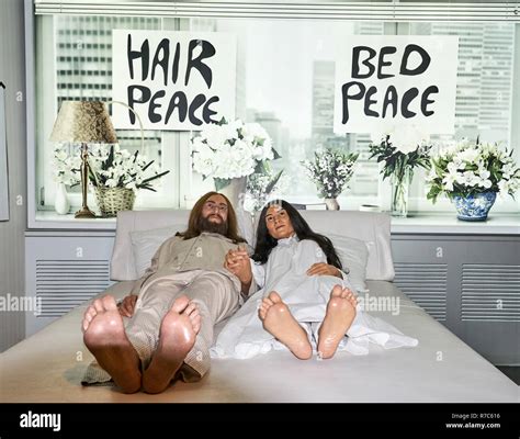 John Lennon And Yoko Ono Bed In