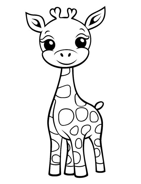 Animal Coloring Pages Giraffe