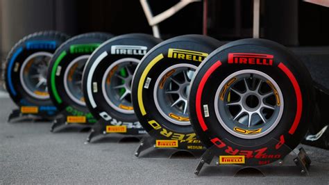 What are the different coloured tyres in F1?