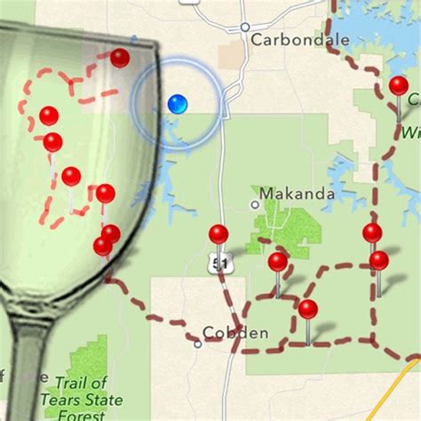 Map Of Southern Illinois Wine Trail