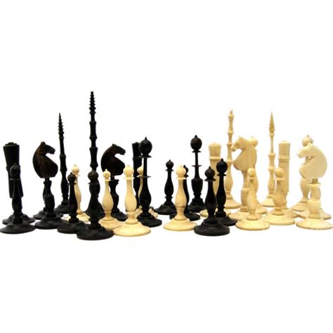 Antique French Ivory chess set at 1stDibs