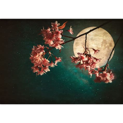 IDEA4WALL Antique and Vintage Style Photo Beautiful Pink Cherry Blossom Large Wallpaper | Wayfair