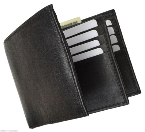 Men's Leather Wallet Multi Card High Capacity Compact Bifold New Marshal® 803698943907 | eBay