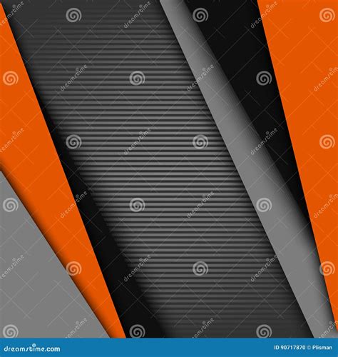 Abstract Background with Black Gray Orange Design Stripes Stock Vector ...