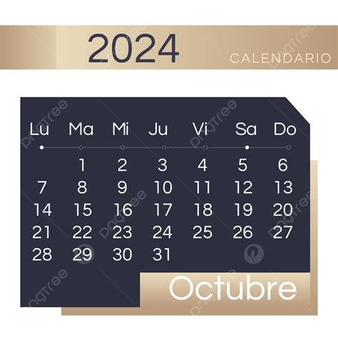 Spanish Calendar October 2024 - Abbey Marguerite