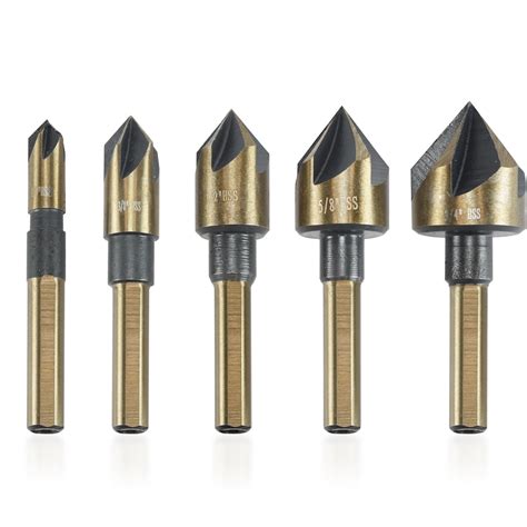 Neiko 10218A Woodworking 1/4-Inch Countersink Bit Set | Tri-Flat Shank - Walmart.com