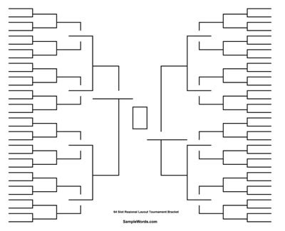 Free Printable 64 Team Tournament Bracket