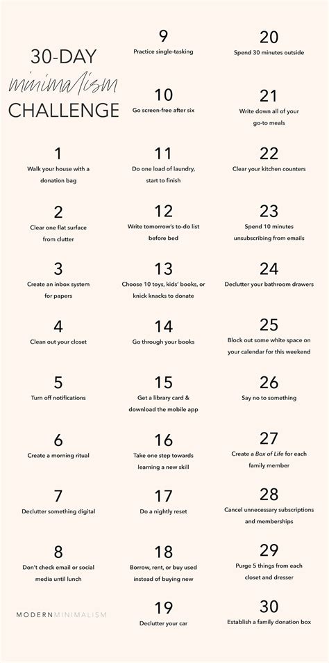 30-Day Minimalism Challenge - Modern Minimalism