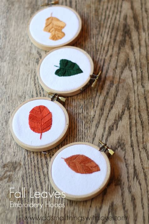 Fall Leaves Embroidery Hoop Art – Catholic Sprouts