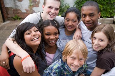 Group of teenagers - Stock Image - C046/5131 - Science Photo Library