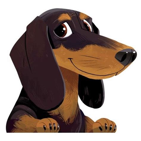 Dachshund Car Sticker Decal | Dachshund cartoon, Dachshund illustration ...