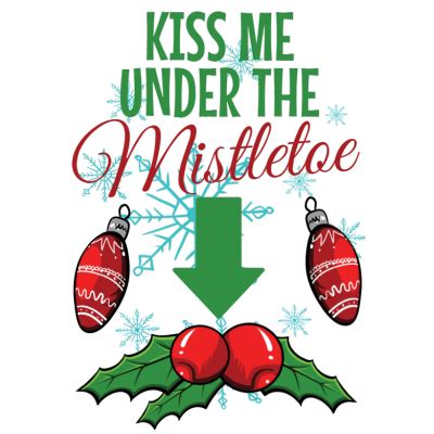 Kiss me under the mistletoe T-shirt template | Tshirt-Factory