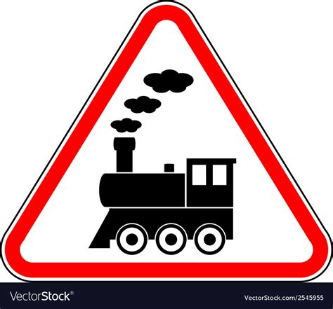 Train sign Royalty Free Vector Image - VectorStock