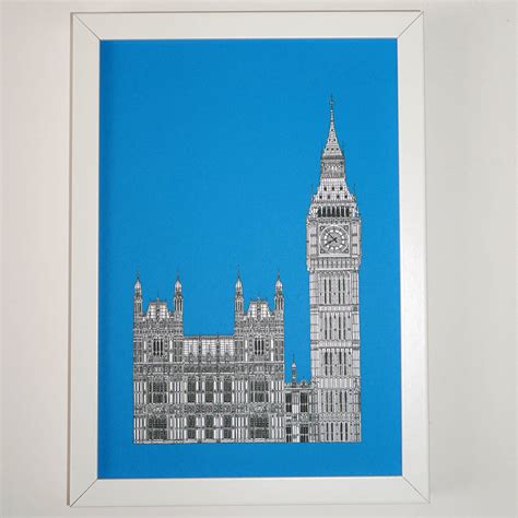 big ben print by peony and thistle | notonthehighstreet.com