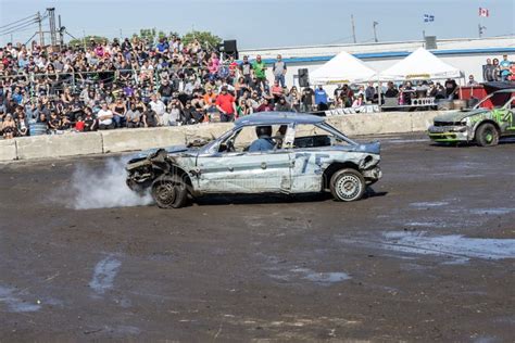 Crashed Cars in Action during Demolition Derby Editorial Stock Image ...