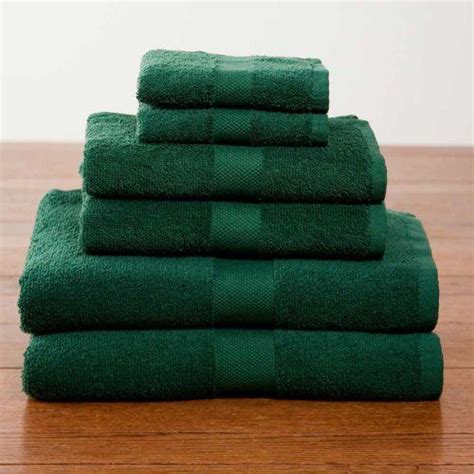 dark green bath towels