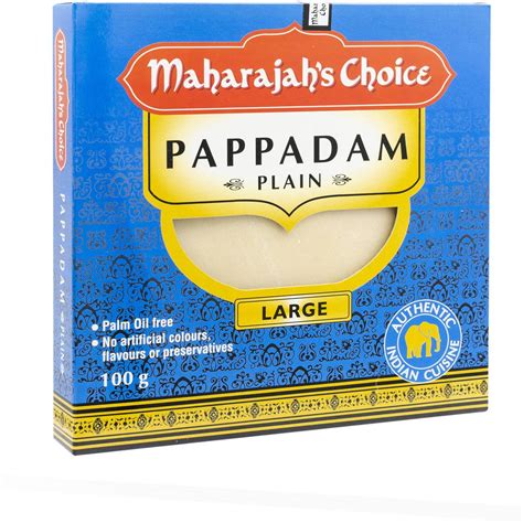 Maharajah's Choice Pappadam Plain Large 100g | Woolworths