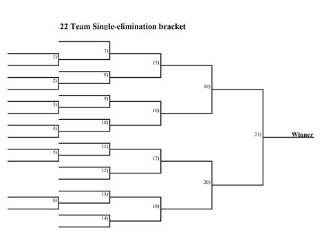 8 Team Double Elimination Bracket Printable