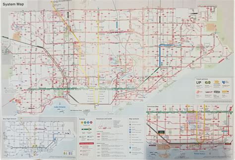 TTC Ride Guide Map 2023 Summer Toronto Canada Subway Bus Public Transit ...