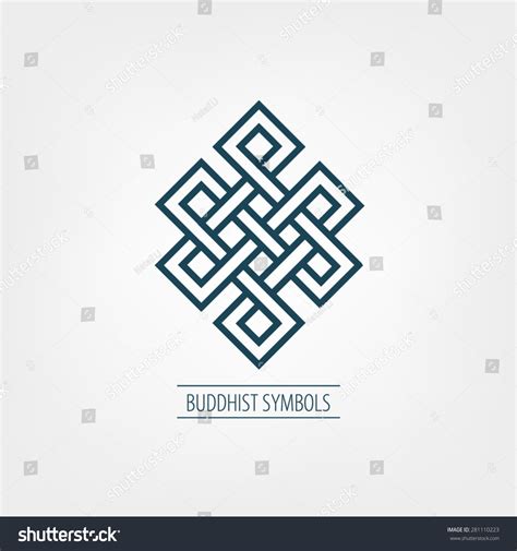 Oriental Symbol Happiness Buddhist Stock Vector 281110223 - Shutterstock