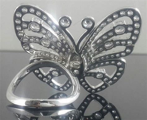 925 Sterling Silver CZ Mariah Carey Inspired Butterfly Ring | Etsy