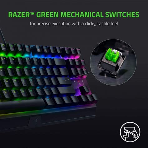 Razer BlackWidow V3 Tenkeyless TKL Mechanical Gaming Keyboard: Programmable Macros Key - Clicky ...