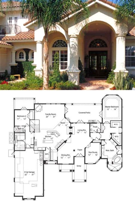 Spanish Style Homes: 4-Bedroom 2-Story Spanish House Plan (Floor Plan ...