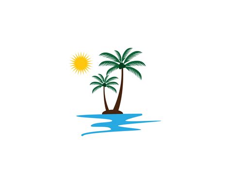 Palm tree summer logo template 596969 Vector Art at Vecteezy