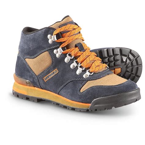 Men's Merrell® Eagle Origins Hiking Boots, Navy - 283590, Hiking Boots & Shoes at Sportsman's Guide