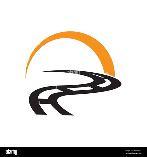 creative road journey logo design sign vector concept design graphic ...