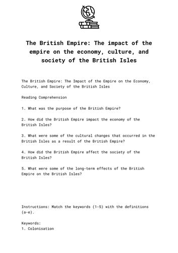 The British Empire: The impact of the empire on the economy, culture ...