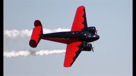 Beech 18 "Matt Younkin" Aerobatics at Los Angeles County Air Show 2015 - YouTube