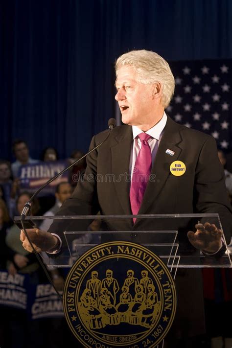 President Bill Clinton Giving Speech Editorial Photography - Image of ...