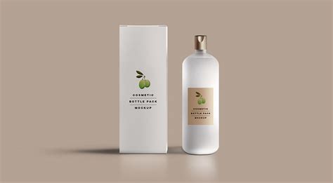 Cosmetic Bottle Packaging Mockup - GraphicsFuel