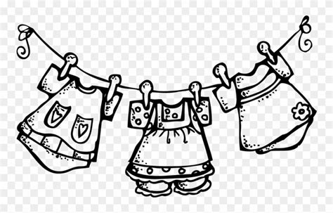 clothesline clipart black and white 20 free Cliparts | Download images ...