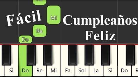 🥳COMO TOCAR Cumpleaños Feliz en piano 🎂 Tutorial Lento + Notas | Facil ...