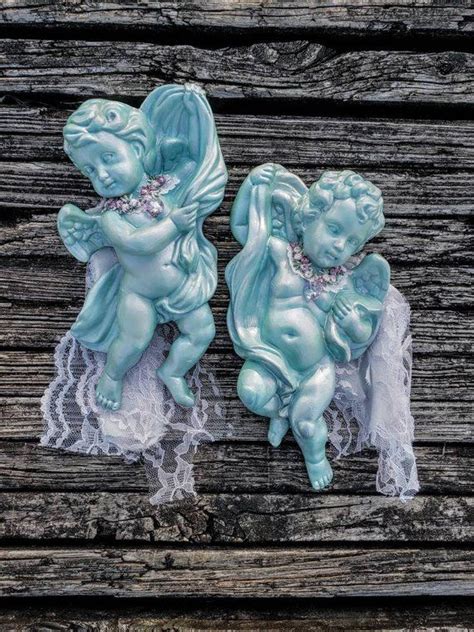 Cherub wall decor, shabby chic decor, Victorian decor, cherub Angels, vintage cherubs, romantic ...