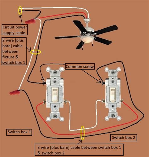 3 Way Switch Wiring Diagram For Fan And Light